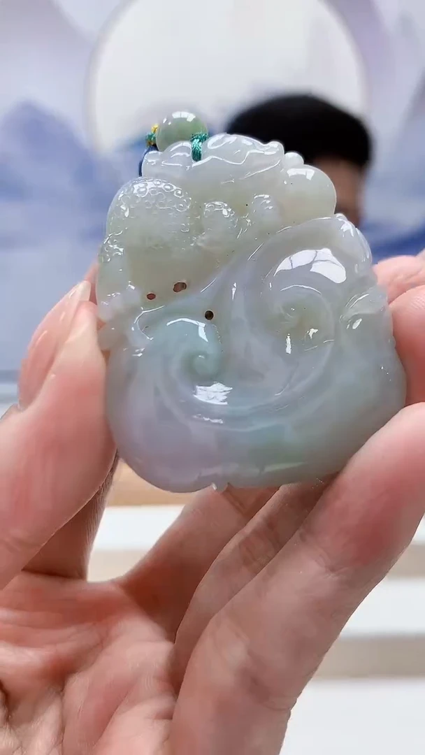 未镶嵌定制翡翠4917MM-毛货挂件47