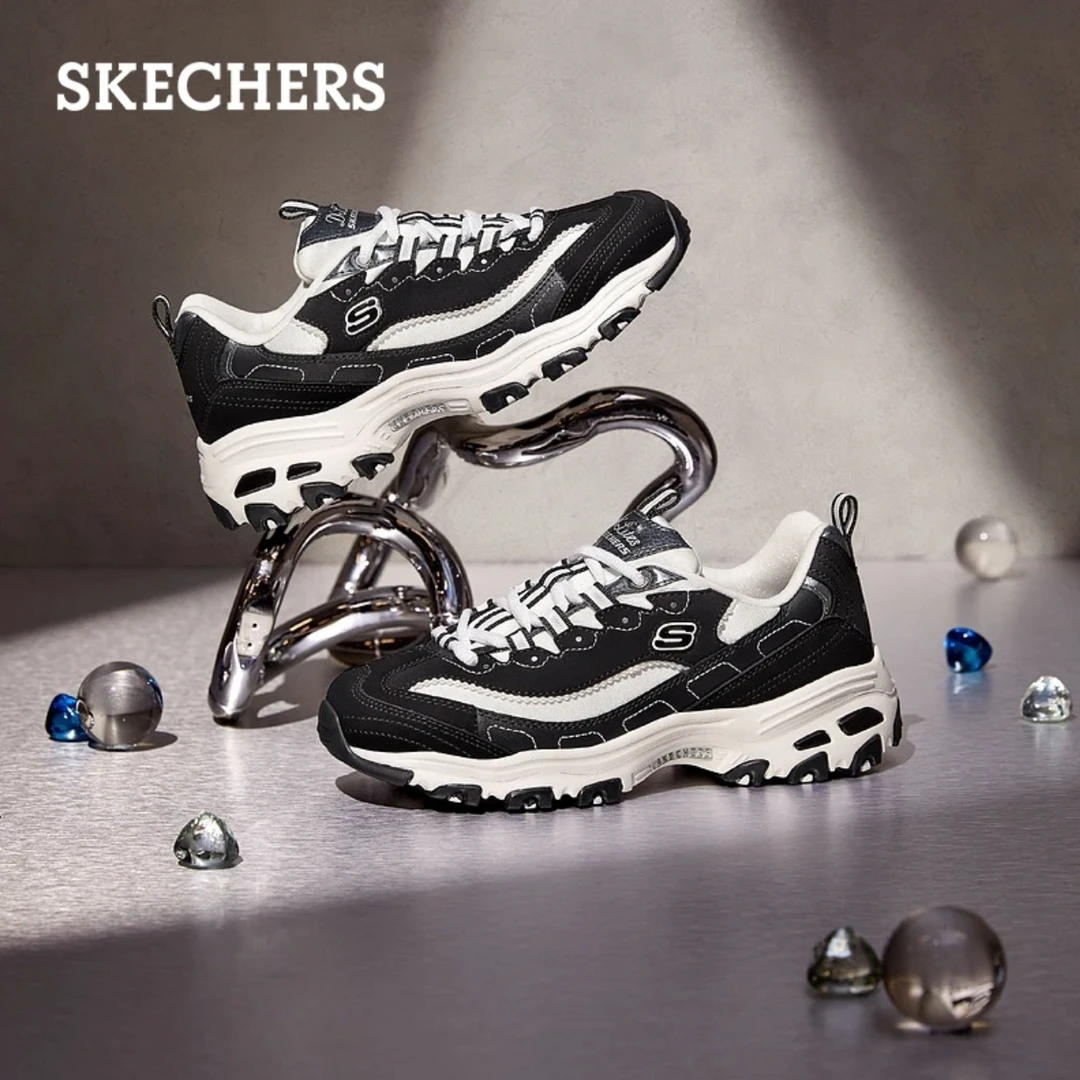 【斯凯奇】斯凯奇珠珠熊潮鞋百搭熊猫鞋老爹鞋 DB