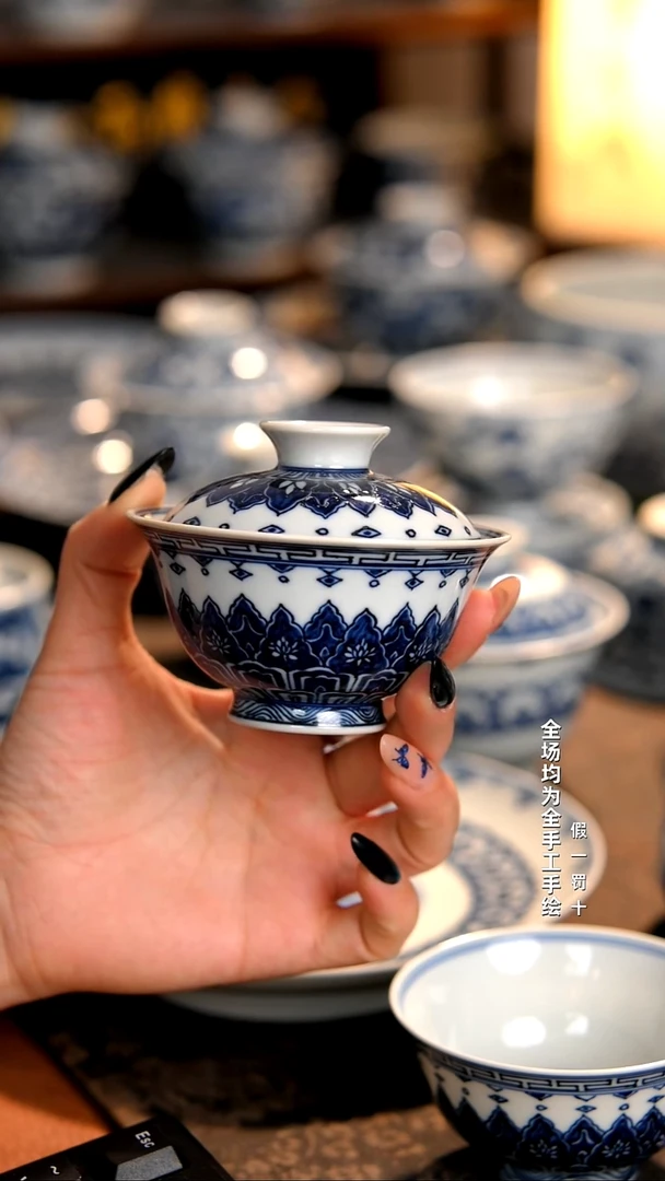 景德镇全手工手绘柴窑茶器福利