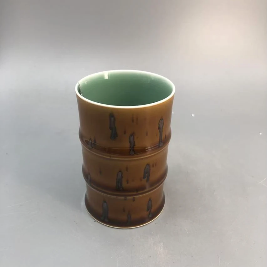景德镇官方甄选 闰火堂 斑竹高竹节杯rht00265