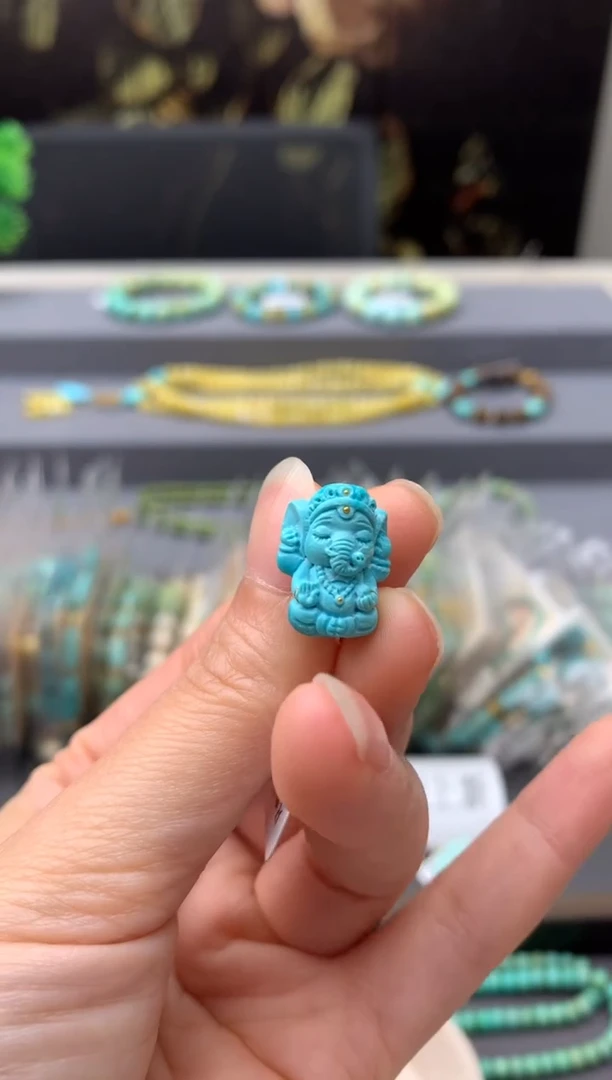 未镶嵌绿松石精工雕刻W115