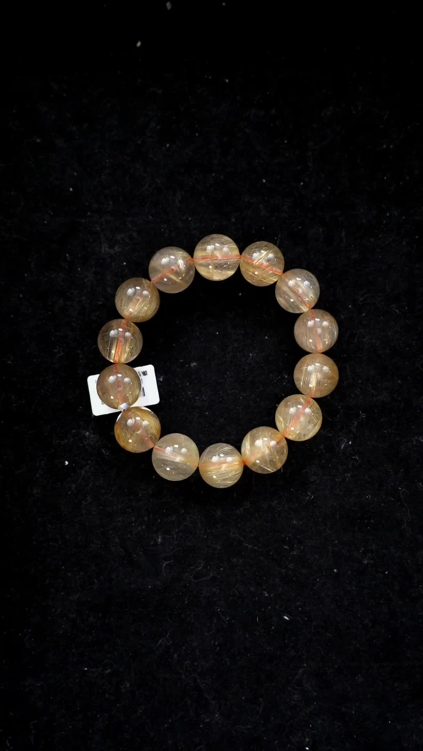 【闪购商品】水晶手链未镶嵌g203 金发晶手链16mm+