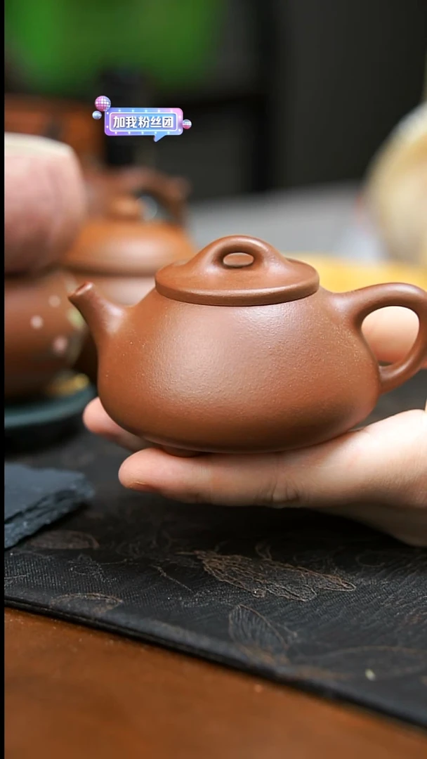 茶壶紫砂光素石瓢壶100cc左右