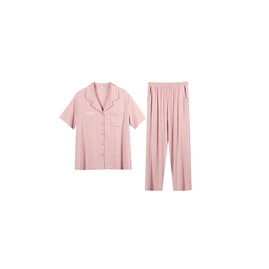 硬货哥 女款冰感太极棉翻领短袖居家套250013