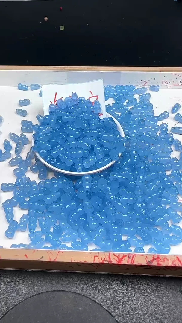 未镶嵌玛瑙/玉髓珠宝半成品海蓝宝葫芦N407卡8*14mm散珠10颗