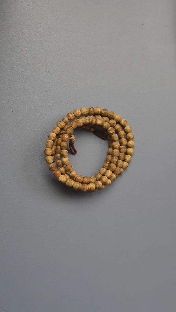 沉香手串文莱新料6.2多圈天然野生沉香10.72克8分