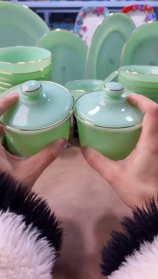 玉瓷炖盅2只景德镇