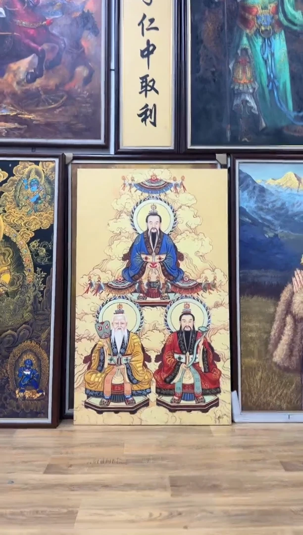 油画用****3鸿运当头办公室客厅茶室玄关走廊家客厅挂画油画版画