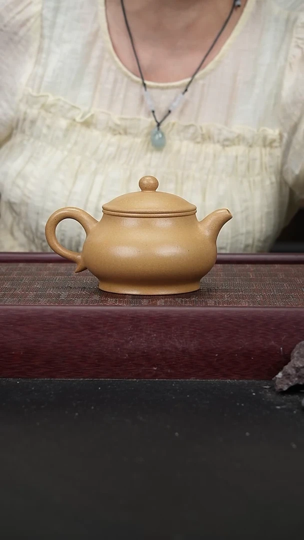 茶壶紫砂LZX黄金段潘壶