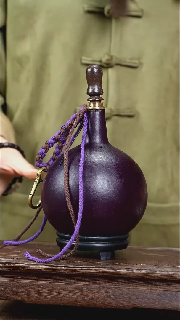 （049）简约大漆款天然酒葫芦（一葫一拍）