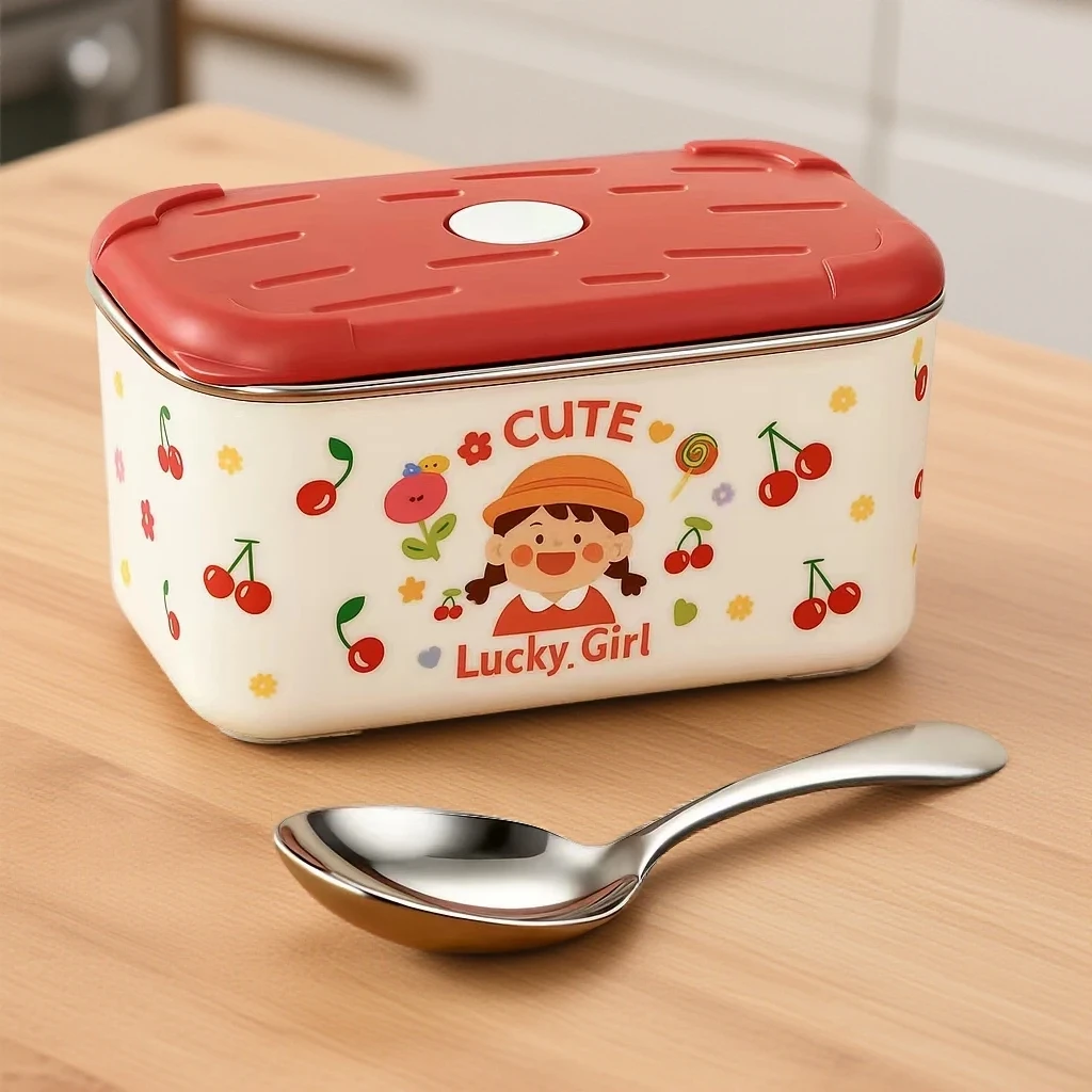 【今日送勺子】不锈钢保鲜盒学生便携饭盒可爱餐盒
