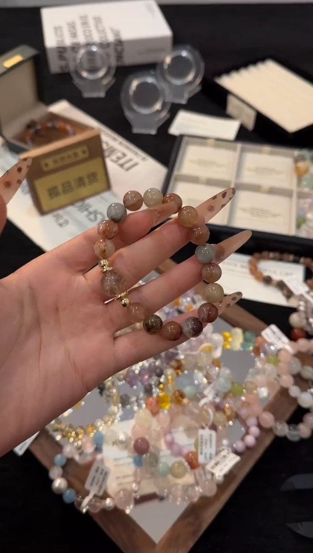 合金手链水晶彩兔毛x2297