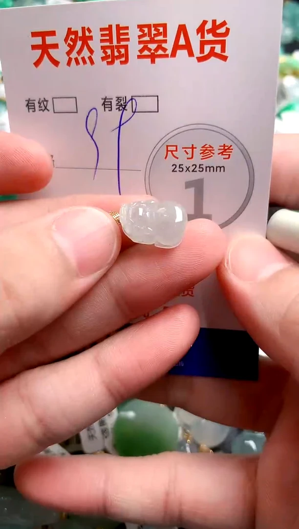 翡翠18K金镶嵌颈饰24000292