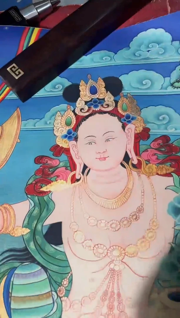 卷轴画龙妹唐卡直播tk16