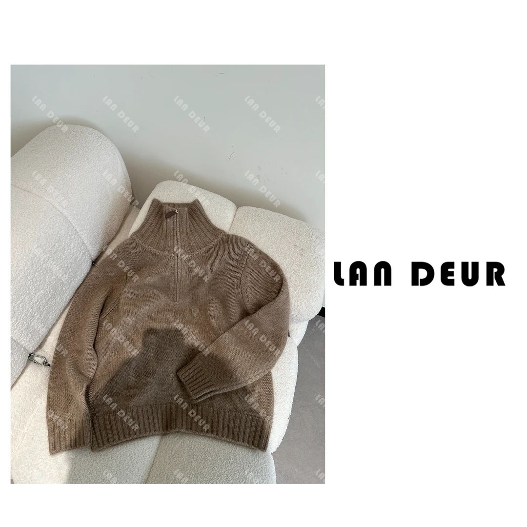 JIUJIU【鸢尾檀月】 绵羊毛百搭轻职风保暖半高领宽松打底针织衫女