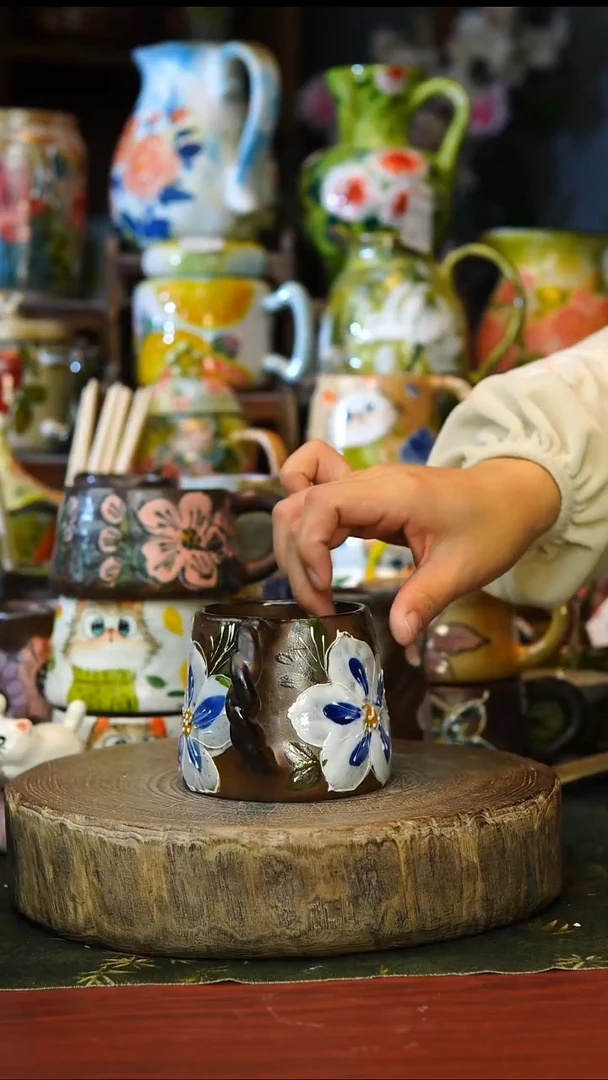 陶瓷124景德镇手工手绘釉下彩