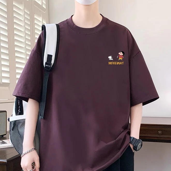 潮牌美式纯棉短袖T恤男女生宽松大码上衣潮流情侣休闲半截袖青年