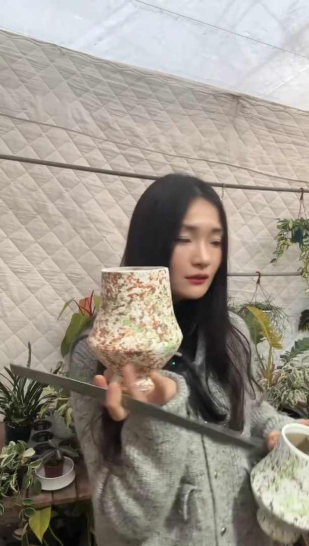 以实际为准可****罐编号 606  景德镇手绘花盆