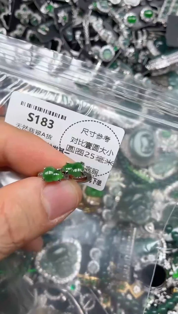 颈饰未镶嵌翡翠S183耳扣
