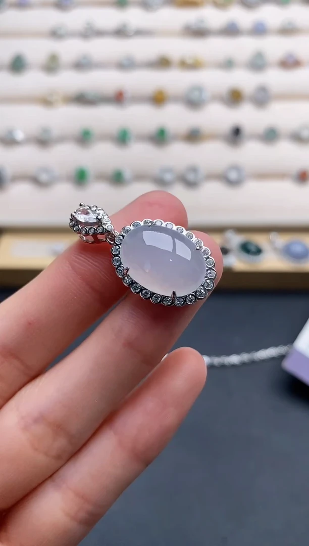 银S925镶嵌戒指翡翠22222222+8