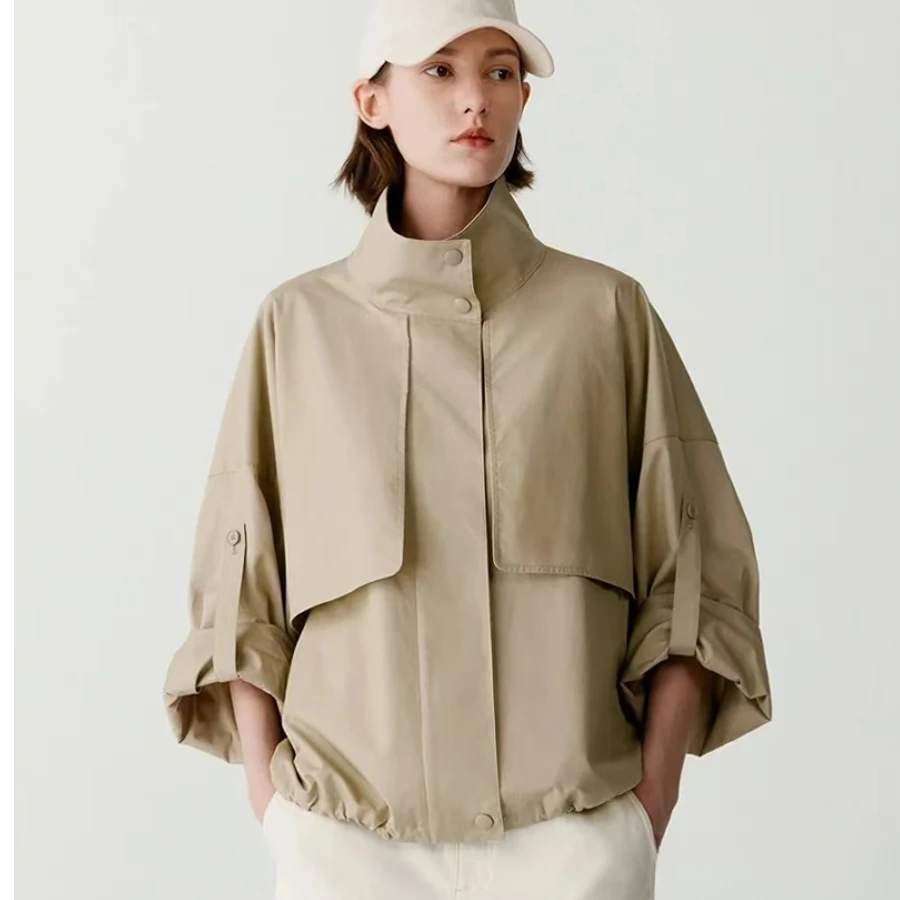 【桑蚕丝+棉】冬季棉丝斜纹夹克外套