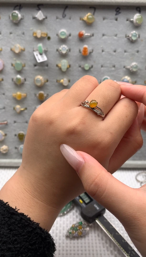 银S925镶嵌戒指翡翠19