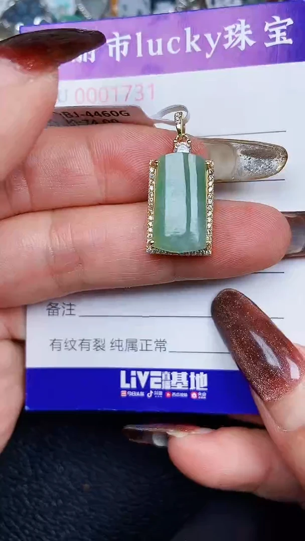 颈饰银S925镶嵌翡翠1731