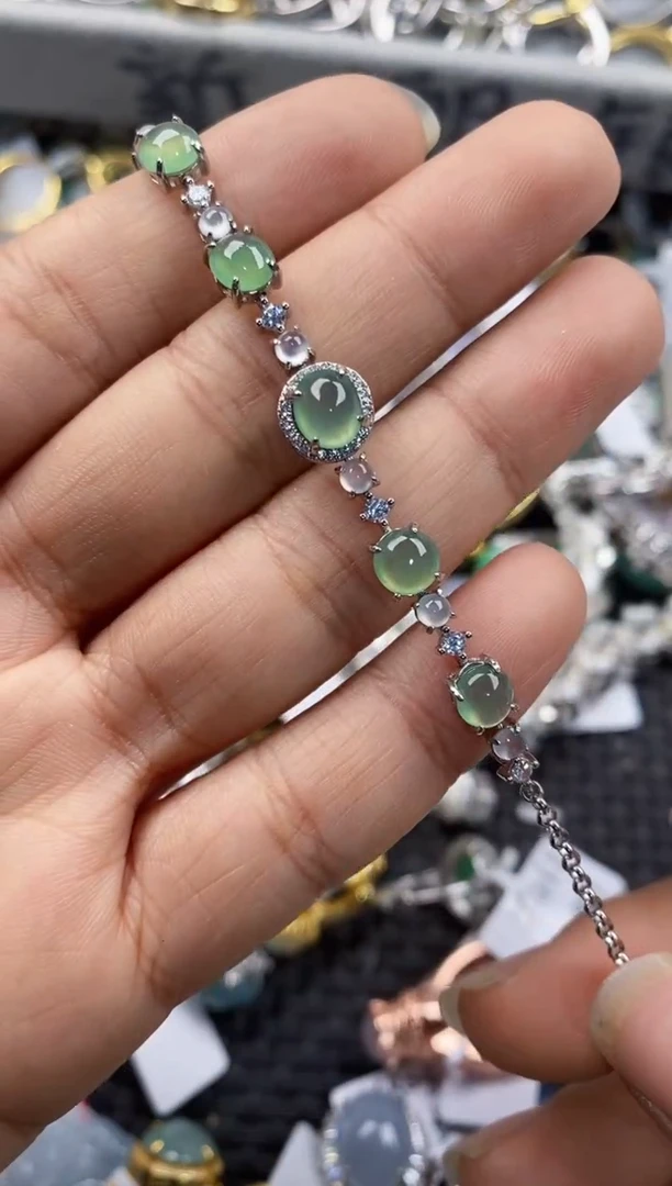 银S925镶嵌戒指翡翠222---5