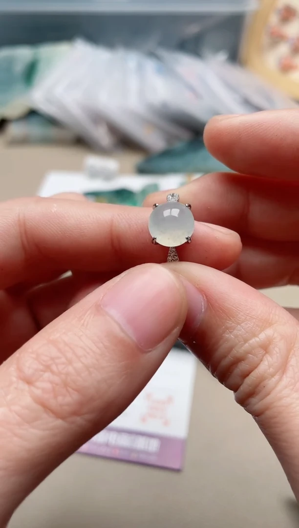 【闪购商品】翡翠戒指银S925镶嵌1000000055