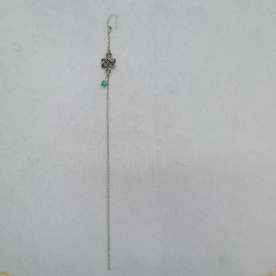 925银耳饰 0626-005锦绣河山耳线(单只)时尚简约个性百搭精美精致