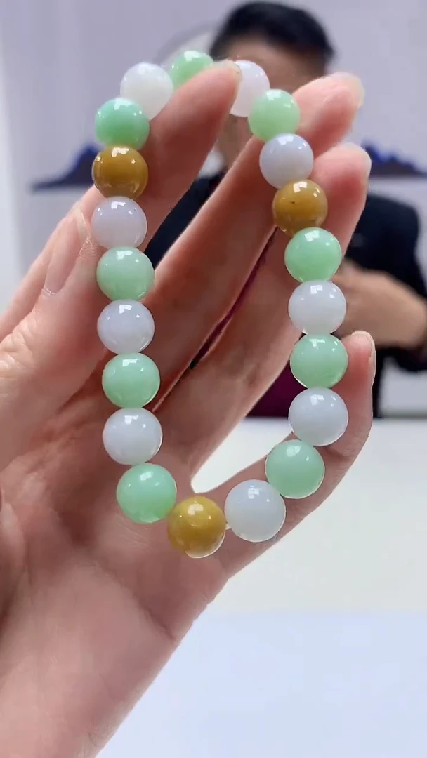 【闪购商品】定制翡翠未镶嵌4969zm-毛货手串82