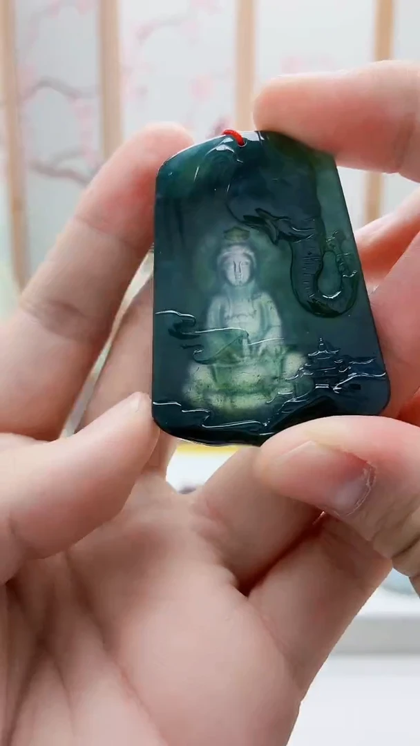 未镶嵌定制翡翠4812bb-毛货挂件36