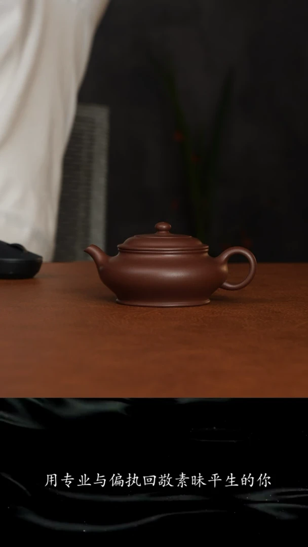 【闪购商品】紫砂茶壶虚扁 黄龙源底槽青