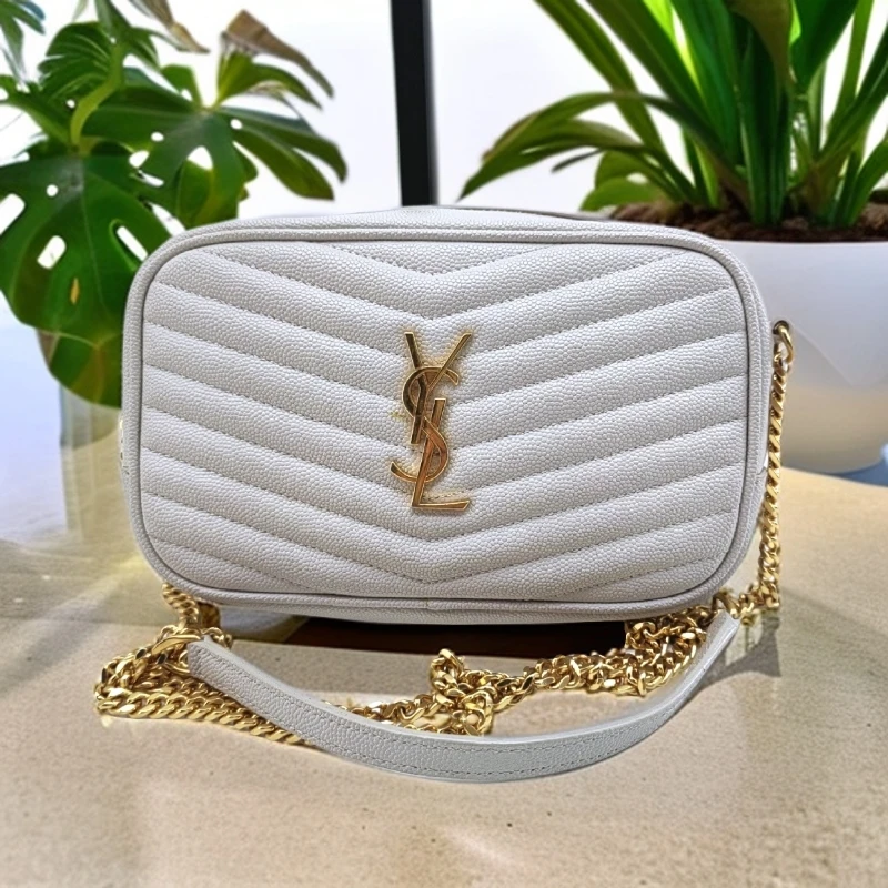 95新 YSL/圣罗兰 白色相机包 1753 4468