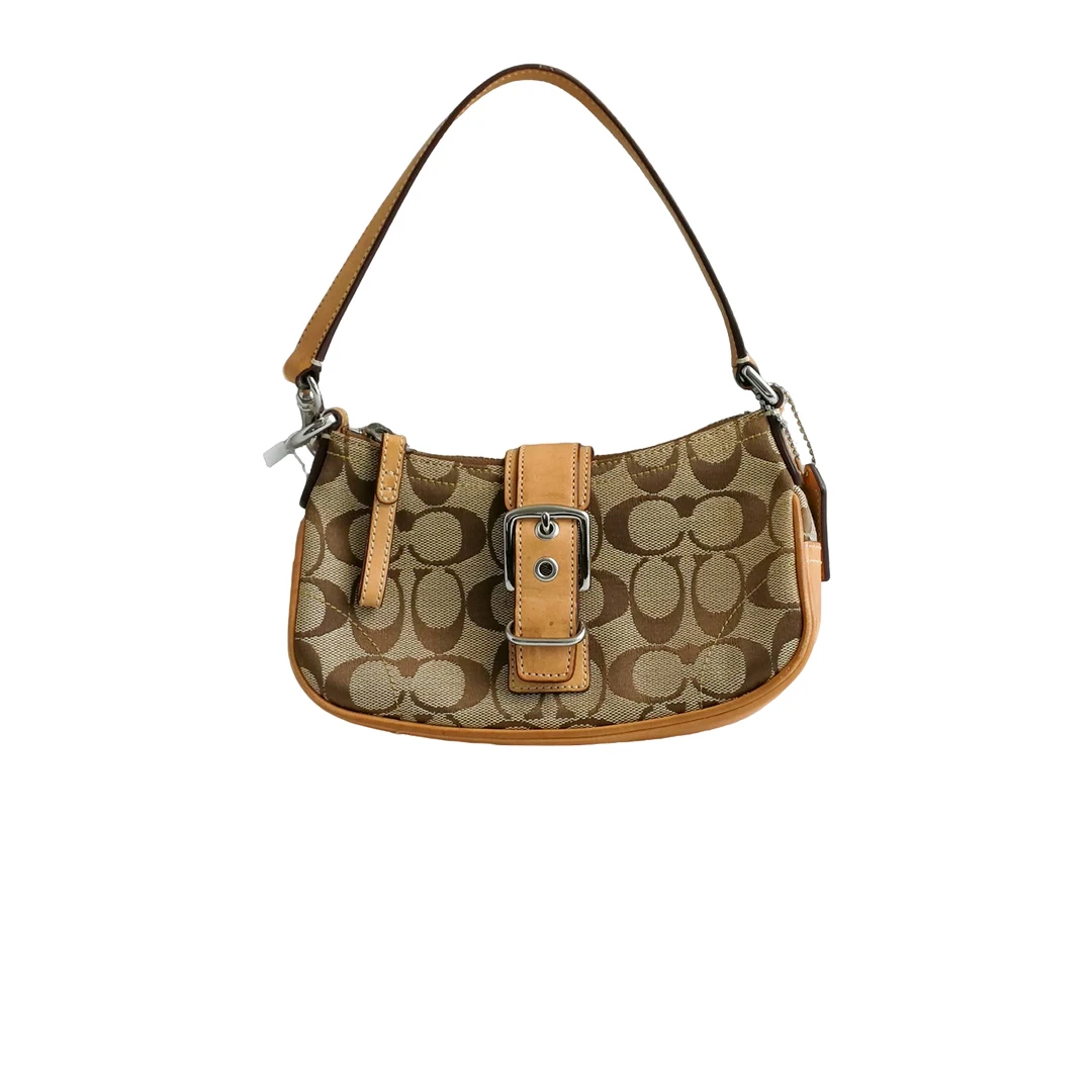 95新 COACH/蔻驰 coach 老花小法棍包  022046