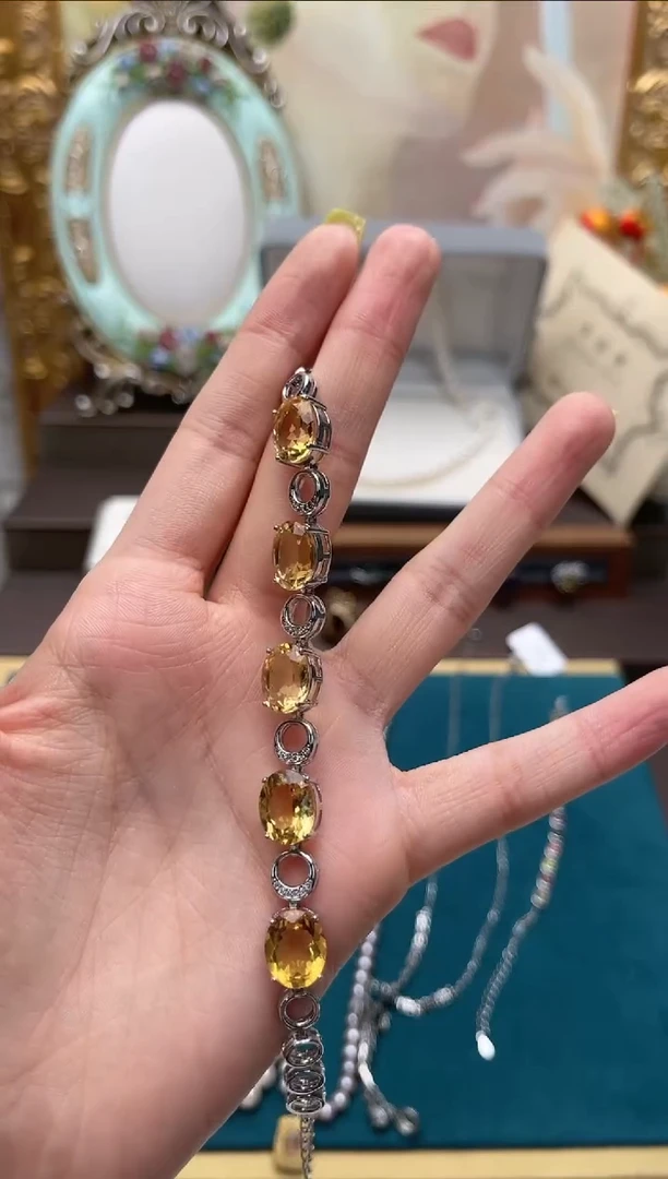 【闪购商品】水晶手链银S925镶嵌as1549手链