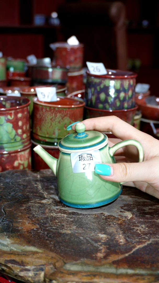 摆件精品窑变钧瓷茶器
