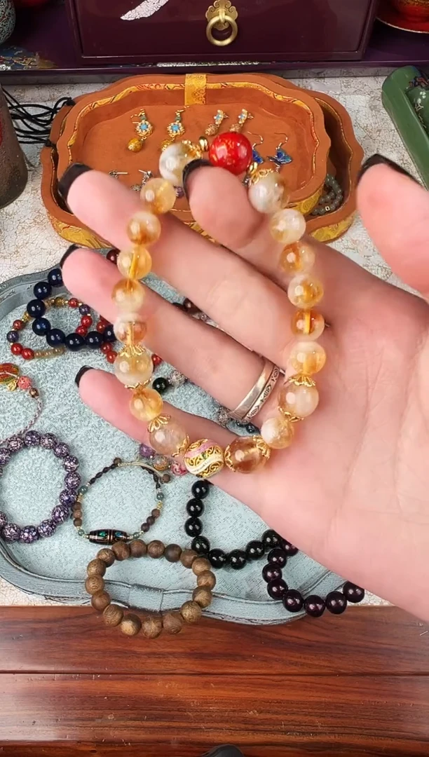 1.0红色大漆珠手串-太古大漆