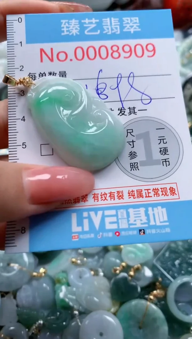 翡翠未镶嵌吊坠(不含链)8909