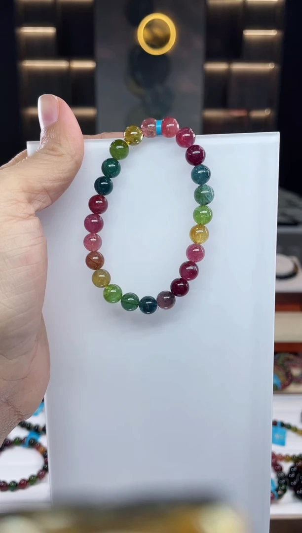 单圈手串未镶嵌碧玺（多样性发一条）Q