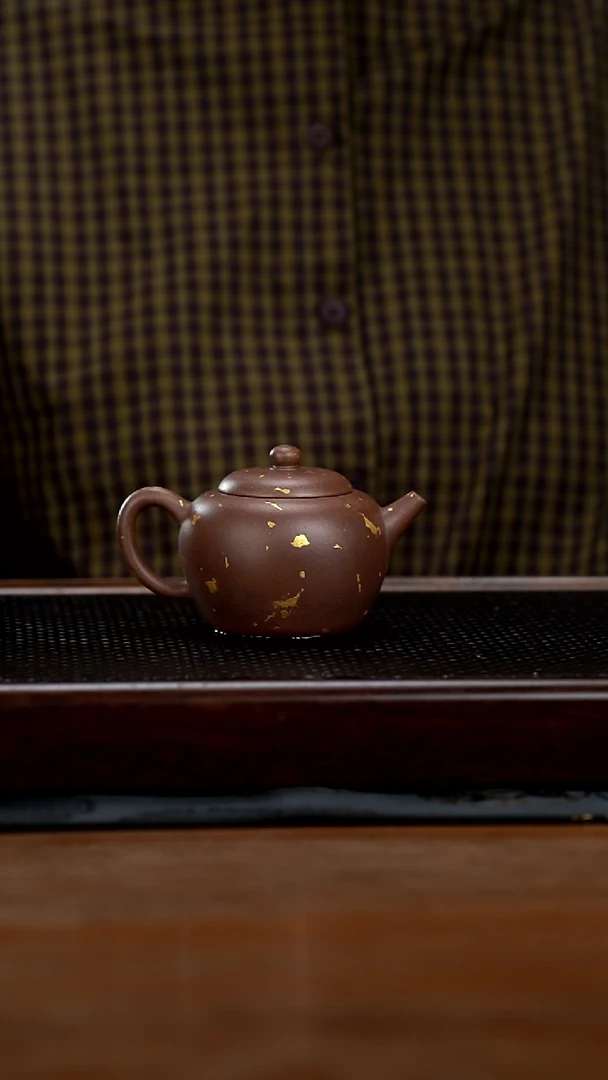 茶壶紫砂190cc黄龙山原矿百年老紫泥古莲子30