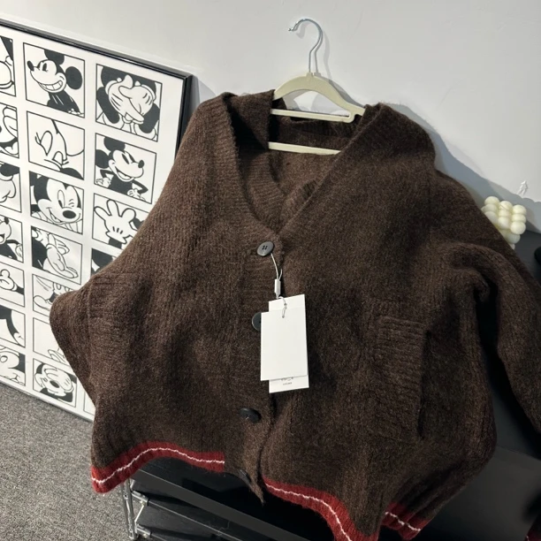 M·W STUDIO  【针织背心两件套】新款咖色百搭针织背心两件套