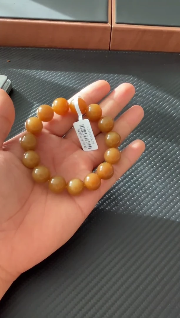 未镶嵌手串和田玉若羌微色差卡14手串m