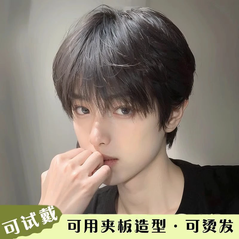 假发男生短发男士帅气直发氛围自然蓬松夏天专用假发发套男款全真