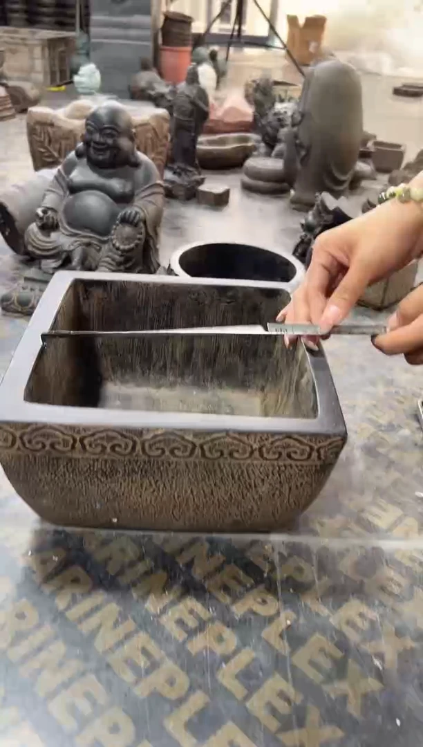 陶土【火山泥】日进斗金大方盆