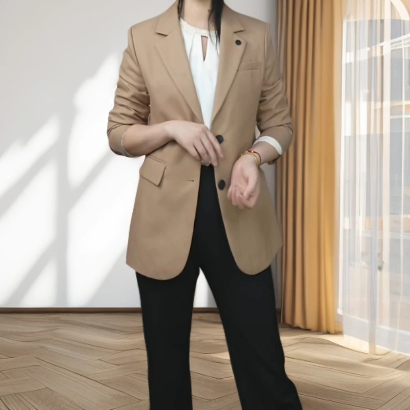 2205-春秋气质百搭显瘦西服外套