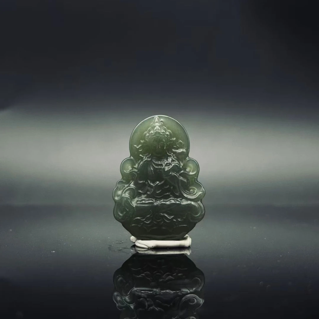 和田玉度母观音吊坠 1225（D)