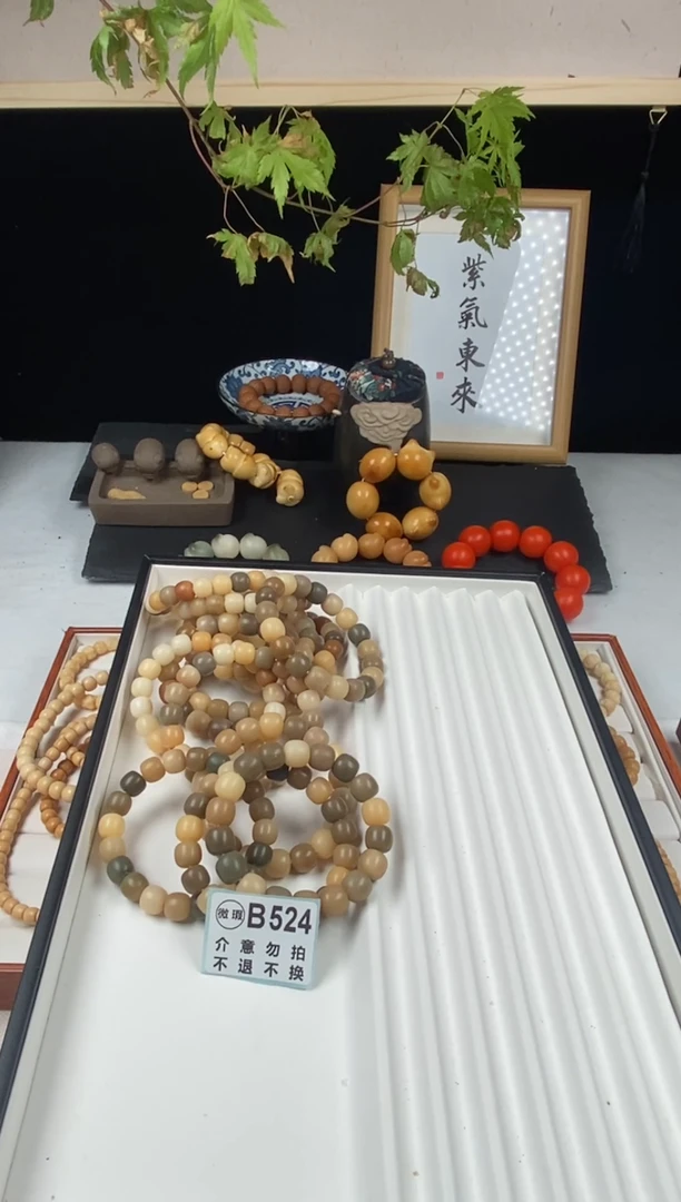 菩提根/象牙果手串手工干磨桶珠10-12mm524