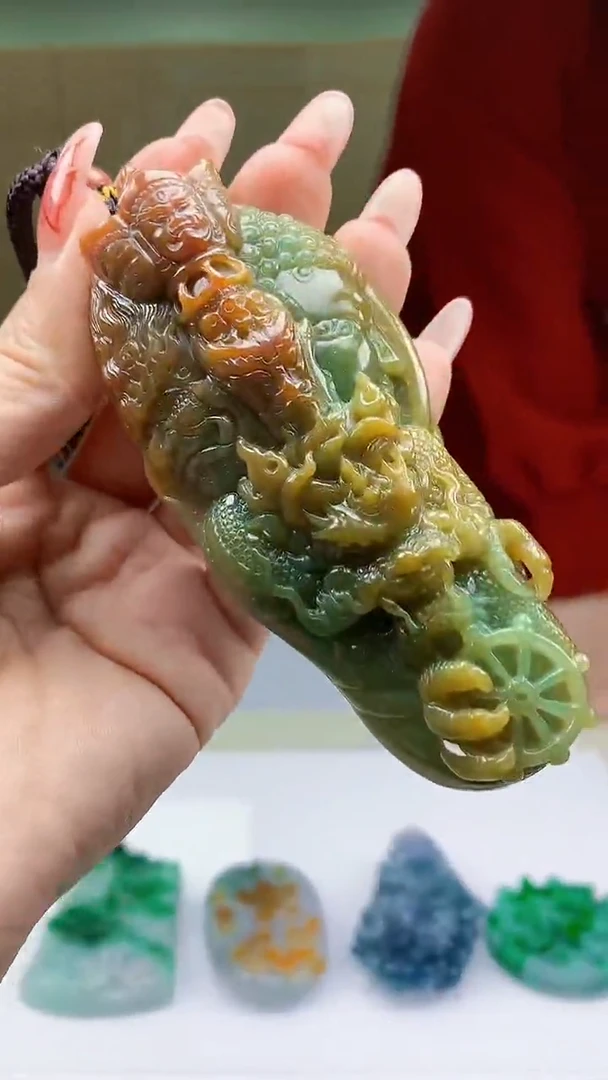 【闪购商品】定制翡翠未镶嵌4902ty-毛货挂件143