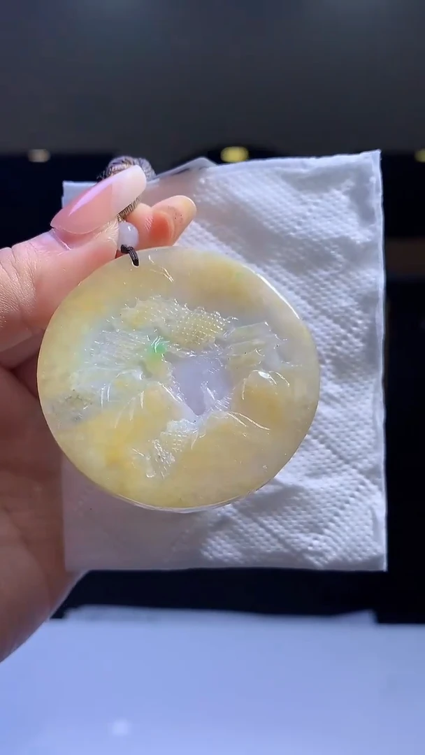【闪购商品】定制翡翠未镶嵌1002xx-毛货挂件24
